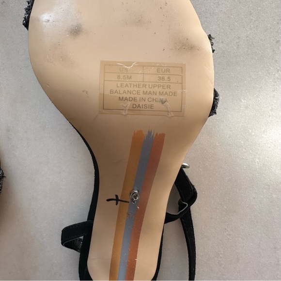 NWT Sam Edelman Womens Daisie Embellished Ankle Heels black with rhinestones 8.5 - Picture 5 of 8